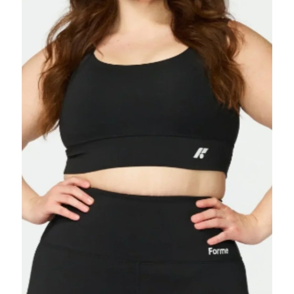 NEW Forme Power Bra XXXL Black Posture Correcting Mesh Back Sports Bra